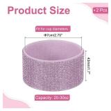 YELARXI Glitter Silicone Boot, Diamond Protective Boots Shining Anti Slip Cup Protector with 2.75" Bottom - Fitting for (Stanley Tumbler Water Bottle)  20-30oz  Purple - Retail: $15