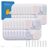 16-Pack Cat Water Fountain Filter Compatible With Catit Pixi Water Fountain Filter Replacement Triple Action Water Filter, 4 Pump Tubes 1 Hard Brush - Retail: $13
