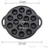 Firequasar Cast Iron Takoyaki Pan, Takoyaki Maker, Takoyaki Pan Cooking Grill Pan with 15 Molds (9" 15 Molds) - Retail: $89