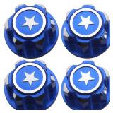 4Pack ShareGoo RC 17mm Hex Wheel Nut, Aluminium Dustproof Anti-Skid Mount Cap Compatible with Traxxas X-Maxx Summit E-Revo 1/8 RC Buggy Truck Car - Retail: $10