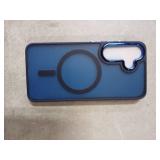 YENAPOON for Samsung Galaxy S25 Case, Matte Magnetic Phone Case with 1 Screen Protector, Support for Magsafe, Translucent Frosted Shockproof Protective Cover for Samsung Galaxy S25, Navy Blue - Retail