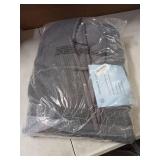 ZonLi 15lbs Weighted Blanket for Adults Sleeping, Double-Sided All Season Reversible 75D Cooling Mesh & Warm Ribbed Microfiber, 60"x80" Grey, Machine Washable - Retail: $55