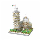 Leaning Tower of Pisa Micro Mini Building Blocks - 8.7"Scale Architecture Model Kit for Adults, Collectible Display Toy with Detailed Manual, STEM Educational Toy for Teens & Adults (1700+ Pieces) - R