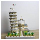 Leaning Tower of Pisa Micro Mini Building Blocks - 8.7"Scale Architecture Model Kit for Adults, Collectible Display Toy with Detailed Manual, STEM Educational Toy for Teens & Adults (1700+ Pieces) - R