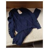 Bedsure Wearable Blanket Hoodie Gifts for Dad Women, Warm Cozy Giant Big Hoodie Blanket Oversized Sweatshirt for Adult Women Men, Navy Blue - Retail: $36