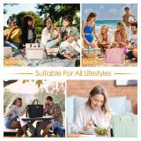 MAXTOP Lunch Bag Women for Work Insulated Thermal Lunch Box for Men with Wide-Open Pocket Reusable Leakproof Cooler Bags with Removable Shoulder Strap for Teacher Nurse Office Picnic Travel Black - Re