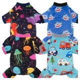 4 Pack Dog Pajamas Soft Lightweight Dog Recovery Suit Onesie Clothes for Small Medium Large Female Pet Boys Girls Dogs Cats - Retail: $20