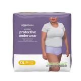 Amazon Basics Incontinence Underwear for Women, Protective, Disposable, Postpartum, Maximum Absorbency, XX-Large, Lavender, 14 Count - Retail: $14