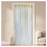 Lace Closet Curtain for Open Closet Boho Macrame Cotton Doorway Curtain Privacy Room Divider Curtain for Bedroom Kitchen Bathroom Wedding Backdrop Wall Hanging Bohemian Decor 40" W x 72" L Cream - Ret