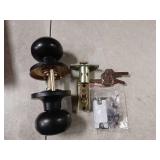 goldenwarm 1 Pack Black Exterior Door Knob Keyed Entry Door Knob with Lock and Key, Matte Black Entry Door Knobs for Front Door