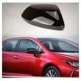 Black Left Driver Side Replacement Mirror Cover Cap housing for 2020-25 Toyota Corolla Directly Replace Style, Not Sticker