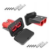 GZSH Anderson Plug 2PCS 175A Quick Connect Wire Connectors with Mount and Cap 4-1/0 AWG Battery Quick Disconnect 12V-36V Battery Quick Connect Waterproof SB175 for Car RV Trunk Boat Winch - Retail: $3