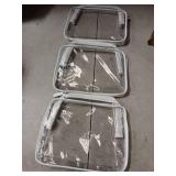 PACKISM TSA Approved Toiletry Bag - Clear Makeup Bag 3 Pack Medium, Quart Size Bag for 3-1-1 Liquids with Metal Smooth Zipper, Travel Makeup Bag for Women Men, Airport Airline Compliant Bag, White - R