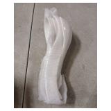 DOWAN Soup Spoons, Ceramic Asian Soup Spoons, White Japanese Spoon Large for Ramen Pho Wonton Dumpling Miso, Deep Oval Hook Design, Set of 4 (4, Soft white) - Retail: $10