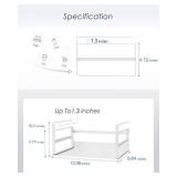 Nxconsu 2Pack Under Shelf Storage Basket Organizer Hanging Holder for Cabinet Pantry Kitchen Cupboard Desk Counter Bookshelf Organization Add-on Space Saver Heavy Duty Slide-in White - Retail: $34