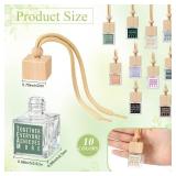 Funnymoom 20 Pcs Christmas Team Gifts Bulk for Staff Appreciation Small Thank You Empty Hanging Car Air Freshener Diffuser Together Everyone Achieves More Gifts for Employee Nurse Teachers Coworker - 