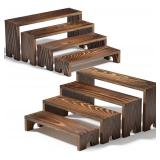 2 Set Wooden Tiered Risers Display Stands for Vendor Events,Stackable Wooden Cupcake Display Stand,Farmhouse Decor Wood Dessert Table Display Set,Vendor Booth Display Items,Food Display Risers for Par