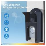 dgyezhao Black Plastic Waterproof Doorbell Rain Cover for Camera Sun Shade, Protector Cover Weatherproof for Ring 1/2/3/4/2020/Pro/Pro 2/ Video Doorbells - Retail: $21