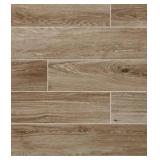 Trace Meadow 6 in. x 36 in. Golden Brown Glazed Porcelain Floor and Wall Tile (14.5 sq. ft./Case) 24 boxes - Retail: $692
