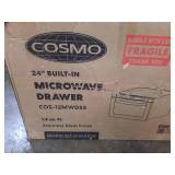 Cosmo 24 in. Haven Collection 1.2 cu. ft. Built-in Microwave Drawer, Touch Controls, Defrosting Rack in Stainless Steel - Retail: $930