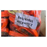 Qty 50 - Orange Ratchet Tie Down Straps 2.5cm x 3m