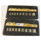 2 Sets Of Truecraft 3/8 Drive 9 Piece SAE Sockets (Sockets Only)