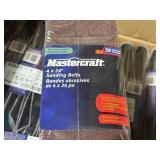10 Sleeves Of 50-Grit 4"x 24" Sanding Belts (10 Belts Per Sleeve)