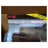 10 Boxes Of Assorted Ryobi Sanding Sleeves (25 Pieces Per Box)