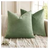 Miulee Square Throw Pillow Covers - Green