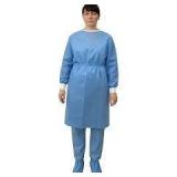 Disposable Isolation Gowns for Medical, Dental and Lab, Poly-Reinforced SMS Fabric, Level 3 Sterile, Latex-Free, Long Cuffed Sleeve, XXL, Blue - 1 Count