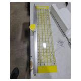 HONEYSEW Rotary Cutter and Ruler Combo - 24\"L x 6\"W Fabric Cutter with Gridlines for Quilting and Sewing Craft Supplies