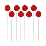 Driveway Markers, Reflectors for Driveway Entrance, Snow Plow Markers 2-way reflector 43 Inch White Fiberglass Rod,Snow Markers for Driveway (Pack of 8)