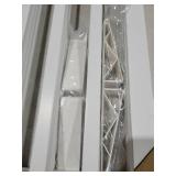 Dog Gate Indoor, Freestanding Dog Fence for The House, Doorways, Hallways,or Stairs,Pet Gate Foldable Wooden,Expandable 24\" Height 4 Panels,White