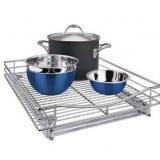 LYNK PROFESSIONAL® Pull Out Cabinet Organizer, 17\" x 21\" Slide Out Drawers for Kitchen Cabinets - Sliding Pull-Out Pantry Shelves Home Shelf Organizers, Chrome