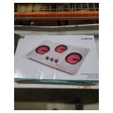 Cusimax Hot Plate Electric,Countertop Infrared Triple Burner with 7" Ceramic Glass Cooktop,Electric Hot Plate for Cooking,11 Level Temperature Setting