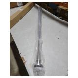 Matte Silver Shower Curtain Rod,1 Inch Diameter Stainless Steel Adjustable Spring Tension Rods 32 to 80\",with Holders,Anti-Slip,Curtain Rods No Drilling(1 Pack) no hardware