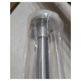 Matte Silver Shower Curtain Rod,1 Inch Diameter Stainless Steel Adjustable Spring Tension Rods 32 to 80\",with Holders,Anti-Slip,Curtain Rods No Drilling(1 Pack) no hardware