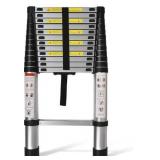 Telescoping Extension Ladder 12.5 FT, Folding Telescopic Aluminum Ladders, Lightweight Collapsible Ladder Step for RV Roof Attic Home, 300 LB Capacity (12.5 FT)