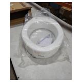 Carex Toilet Seat Riser, Elongated Raised Toilet Seat Adds 3.5 inches to Toilet Height,