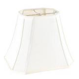 GO&SO Square Cut Corner Lampshade Spider, 8x14x11 Inch Medium Beige Cream Table Lamp Shade