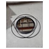 Black Circle Mirror Wall Decorative Metal Wall Mirror, Art Small Round Wall Home Mirror, Decor Living Room Bedroom Bathroom Entryway 12\"