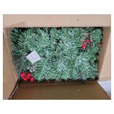 18 Ft Prelit Canyon Pine Christmas Garland for Stairs Door Porch Outdoor Indoor Fireplace Mantle,