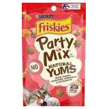 Purina Friskies Natural Cat Treats, Party Mix Natural Yums With Real Salmon and Vitamins, Minerals & Nutrients - just one 21oz