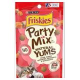 Purina Friskies Natural Cat Treats, Party Mix Natural Yums With Real Salmon and Vitamins, Minerals & Nutrients - (Pack of 10) 2.1 Oz. Pouches