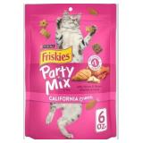 Purina Friskies Cat Treats, Party Mix California Crunch With Chicken - (Pack of 6) 6 oz. Pouches