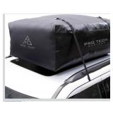 Voyager 18 Cubic Feet Waterproof Car Topper Luggage Carrier - Cargo Carrier for Top of Vehicle, Rooftop Cargo Bag Use with or Without Roof Rack, UV-Protected, 48 x 36 x 18 in, 4 Straps Included