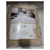 Superior Diamond Weave All-Season Cotton Blanket, Cover for Home, Couch, Bed, Soft, Warm Blankets, Boho Aesthetic, Comfy, Cozy, and Cute Covers, Decorative Bedding Essentials, California King, Khaki