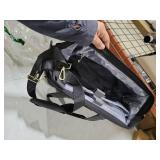 MINKARS Weekender Bag with Shoe Compartment Travel Tote Overnight Bag, Black