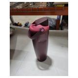 Owala FreeSip Sway Insulated Stainless Steel Water Bottle with Two-Way Spout, Built-In Straw and Bucket Handle, Made for Travel, School, and Sports, 30oz, BPA Free, Leak Proof, Black Cherry