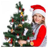 Syhood  Christmas Believe Bell Ornaments Gifts Bulk Polar Santa Sleigh Bells 1.5